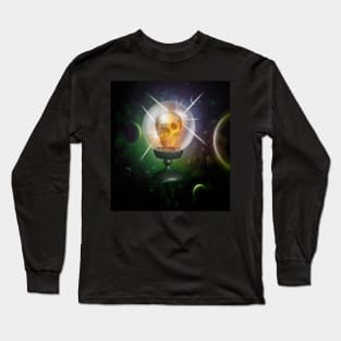 Burning Skull - Crystal Ball - Halloween Long Sleeve T-Shirt